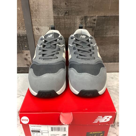 New Balance Men's 10 2E Grey Elite Lite EH Work Shoes Composite Safety Toe LM5-8 - Picture 2 of 8